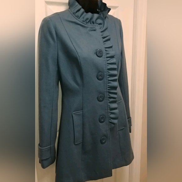 Tulle robin egg blue wool coat - Picture 11 of 11
